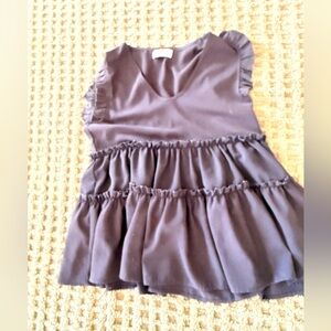 Ruffled Top in black